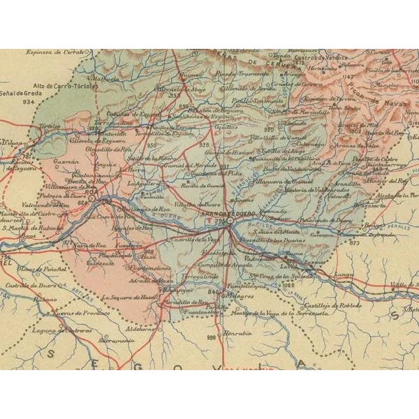 Map of Castiles Historic Heartland in Spain, 1902 For Sale - Image 3 of 7
