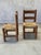 Mid-Century Modernist Wood and Rush Dining Chairs in the style of Charles Dudouyt, 1960s, Set of 2 For Sale - Image 13 of 16