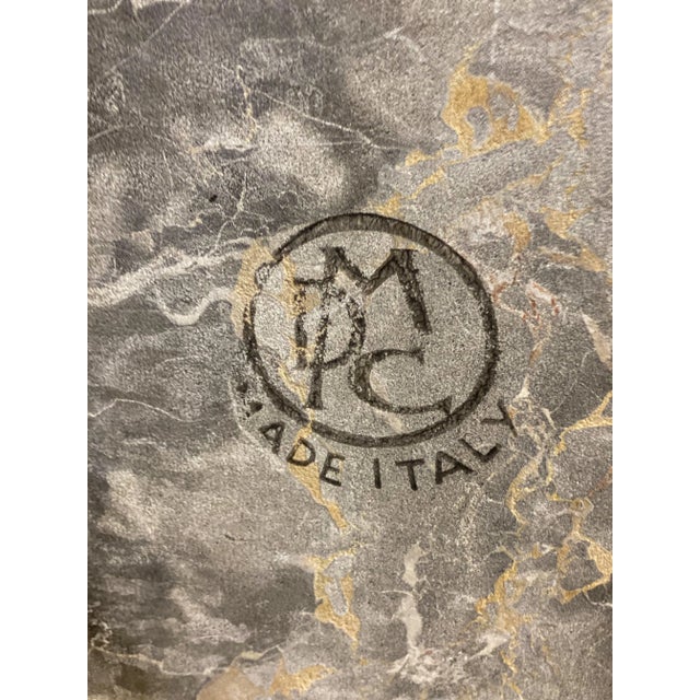 1970s Italian Neo-Classical Style Orange Console Table With Marble Top For Sale - Image 4 of 7