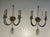 Neoclassical 1950s bronze wall sconces with Arrows and Effigy of the Sun King by Louis Gau - a Pair For Sale - Image 3 of 12