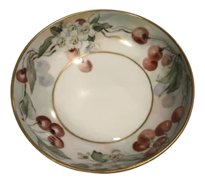 Vintage Cherry Pattern Limoges Bowl