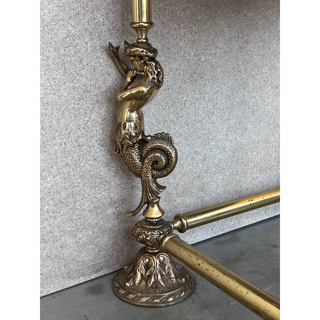 Bronze Italian Bronze Square Side Table With Green Marble Top, Circa 1845 For Sale - Image 8 of 9