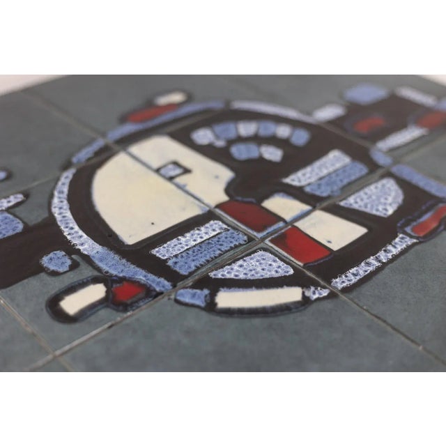 Metal Coffee Table in Ceramic, 1950s For Sale - Image 7 of 11