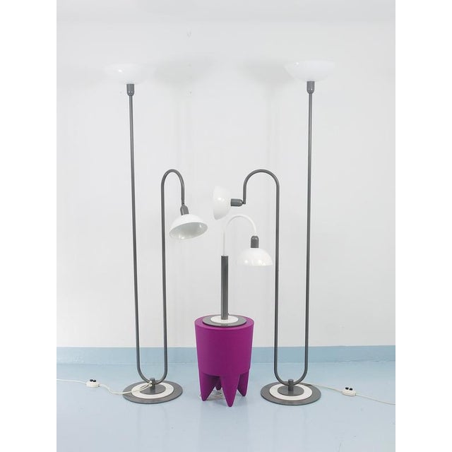 A beautiful post-modern minimalist table or side lamp made in Italy in the 1980s. The lamp is exceptionally well-made and...