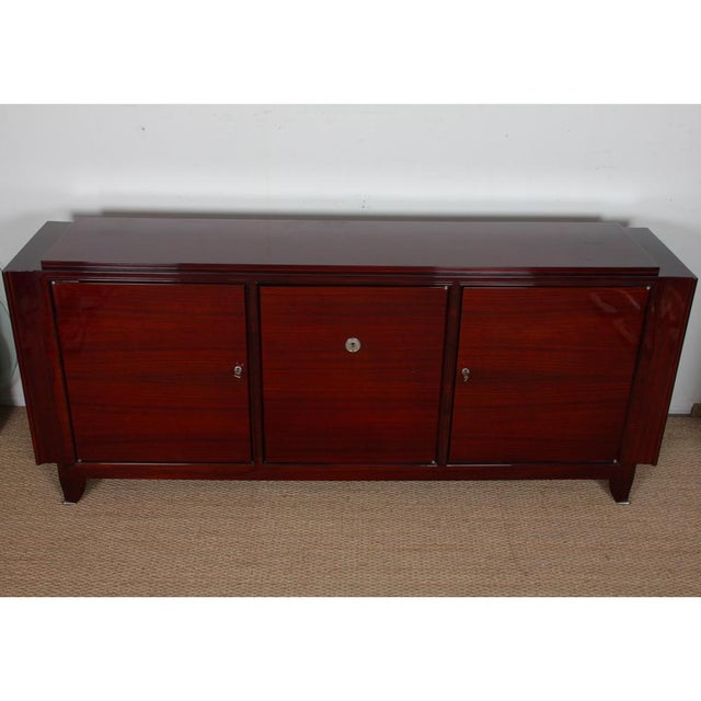 Art Deco Brown Wooden Sideboard, 20th Century For Sale - Image 4 of 11