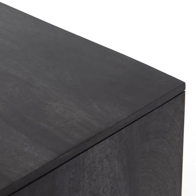 Four Hands Carmel Media Console, Black Wash Mango For Sale - Image 12 of 13