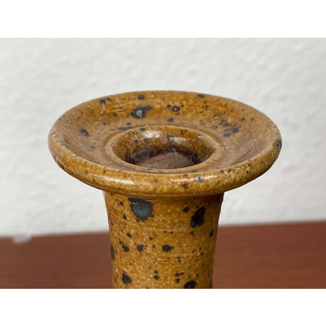 Mid-Century Modern Danish Studio Pottery Candleholders by Tue Poulsen for Tue Keramik, 1960s, Set of 2 For Sale - Image 6 of 18