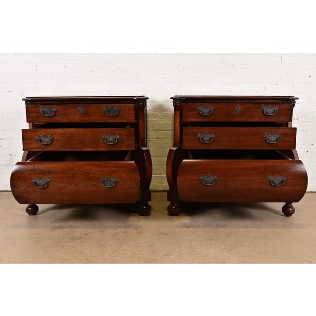Wood Ralph Lauren Italian Louis XV Mahogany Bombay Form Bedside Chests, Pair For Sale - Image 7 of 13