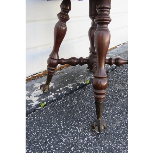 Early 1900s Claw Feet Piano Stool Chair For Sale - Image 11 of 13