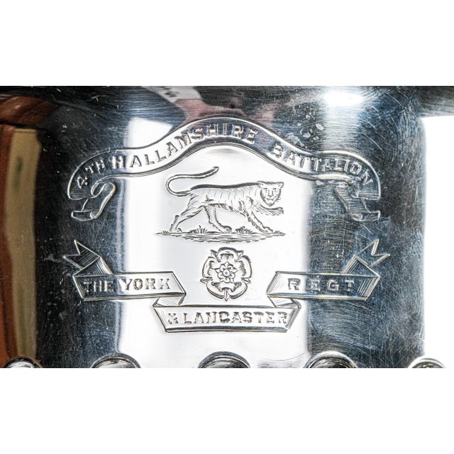 Ornate Antique Sterling Silver English Shooting Trophy Cup Home Decor Militaria For Sale - Image 9 of 14