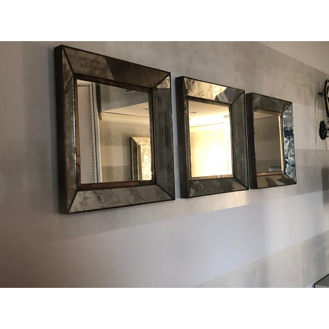 Crate And Barrel Square Dubois Square Wall Mirrors Set Of 3 Chairish Ornate antique gold wall mirror, wall mirror large, wall mirror decor, glass mirrors, home gifts, mirror wall art, interior gift, wood frame. crate and barrel square dubois square wall mirrors set of 3