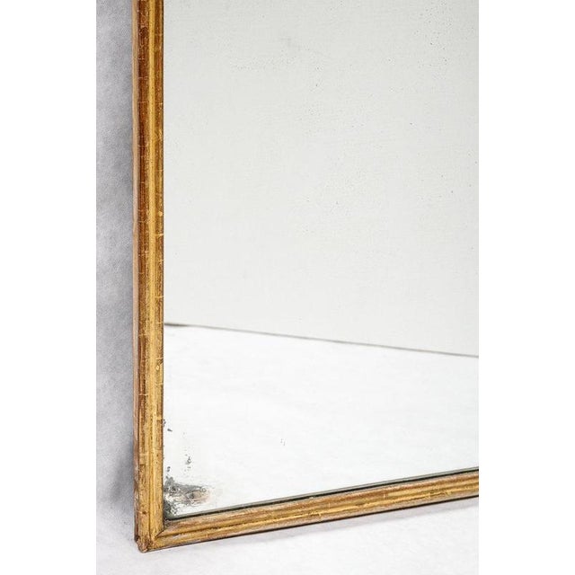 Turn-of-the-Century Rectangular Giltwood Wall Mirror For Sale - Image 4 of 8