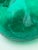 Art Glass Pitcher: 1950s Mid Century Emerald / Teal Glass Crackle Vase or Pitcher - Medium Sized For Sale In Los Angeles - Image 6 of 7