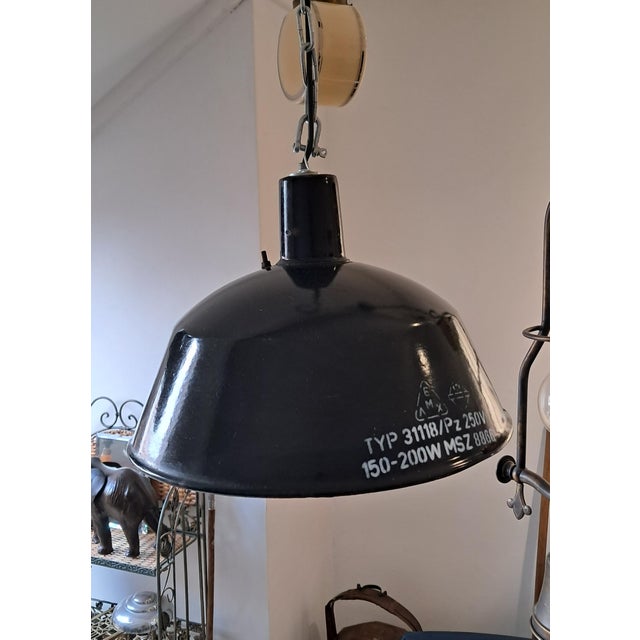 Large Industrial Lamps, 1950s, Set of 2 For Sale - Image 9 of 10