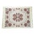 Vintage Hand Printed Indian Cotton Banquet Tablecloth With Jacquard Floral Damask & Fringe For Sale