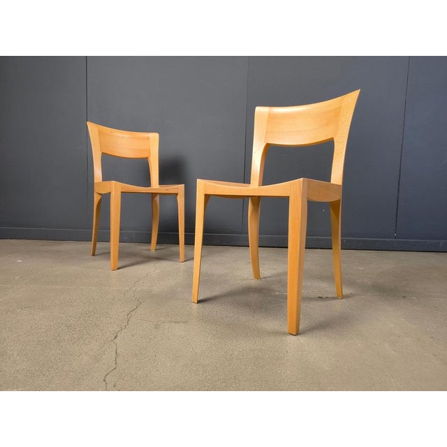 Vintage Oak Dining Chairs, Belgium, 1980s, Set of 6 For Sale - Image 3 of 16