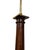 Hollywood Regency Hollywood Regency Table Lamp in Mahogany and Brass, England, 1970s, Set of 2 For Sale - Image 3 of 9