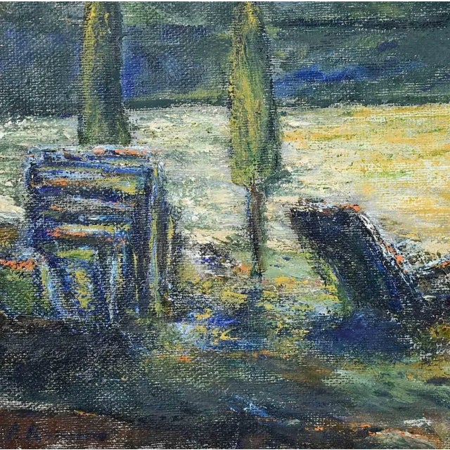 Oil on canvas realized by Pino Romanò (1934) in 1998. Hand signed. Titled on rear. Very good condition. This piece is...