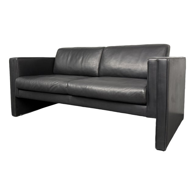 Two-Seater Leather Sofa by Jürgen Lange for Walter Knoll, Germany, 1970s For Sale