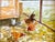 Giclee Print Watercolor Painting “Holly’s Chicken Yard” For Sale
