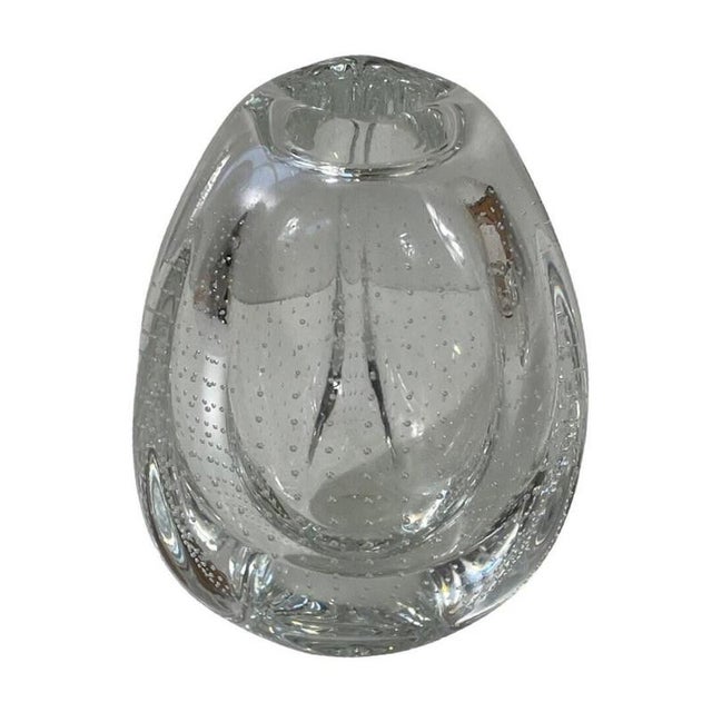 Postmodern Large Beukennootje Vase with Encapsulated Bubbles by Floris Meydam for Glasunie Leerdam For Sale - Image 3 of 11