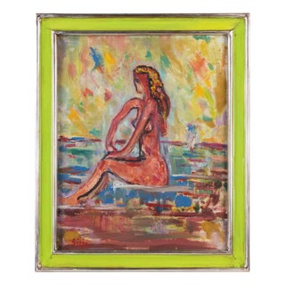 Sirio Pellegrini, Nude, 1960s, Oil and Tempera on Paper For Sale