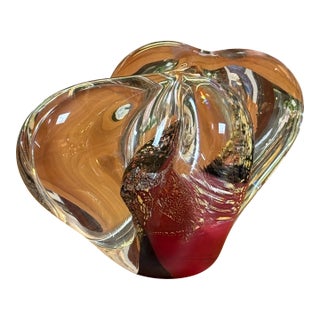 Micheal Nourot Abstract Art Glass Sculpture, Signed For Sale