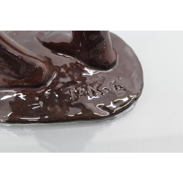 Mid-Century Atlas Glossy Glazed Ceramic Sculpture, Italy, 1950s For Sale - Image 13 of 18