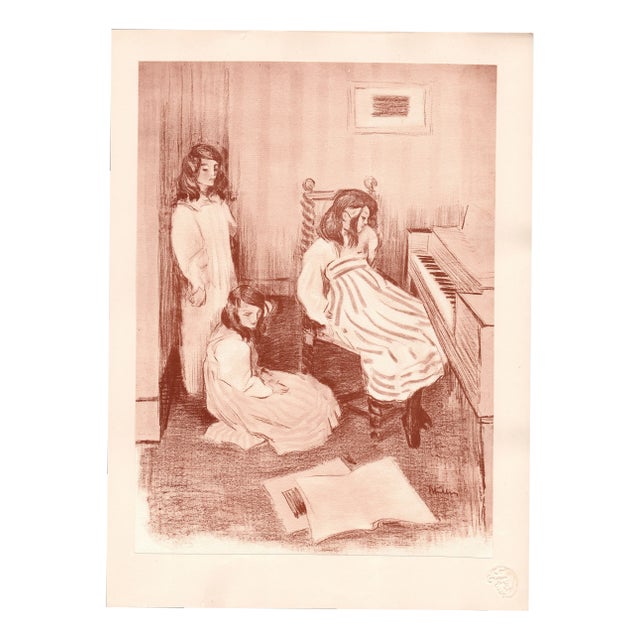 Alfredo Müller, Bouderie, 1898, Original Lithograph For Sale