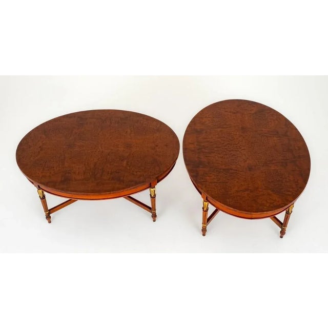 Regency Coffee Tables in Walnut, 1920s, Set of 2 For Sale - Image 4 of 4