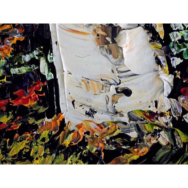 Impressionist Maya Eventov "Autumn's Arrival" Original Acrylic Painting on Canvas Custom Frame For Sale - Image 3 of 10