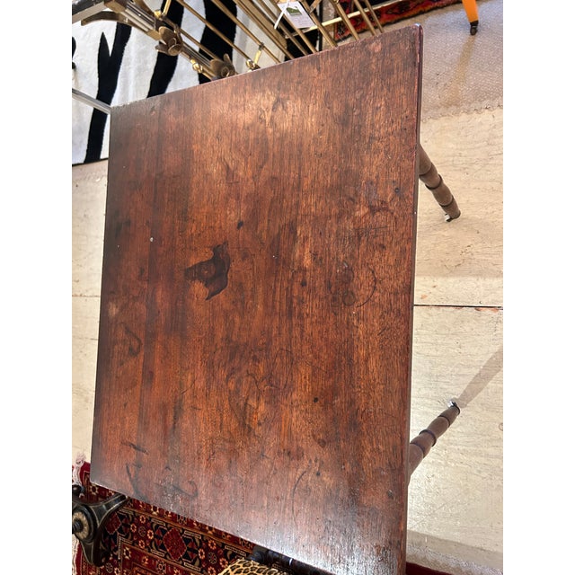 Antique Rustic Side Table With Single Drawer For Sale - Image 14 of 14