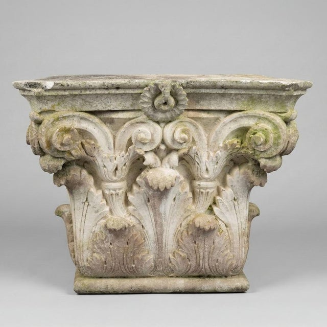 Corinthian Stone Capitals, 1800s, Set of 4 For Sale - Image 4 of 18