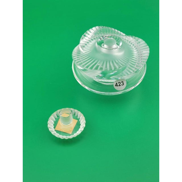 New Lalique Crystal Baptiste Perfume Bottle Made in France Sticker Paris. For Sale - Image 11 of 12