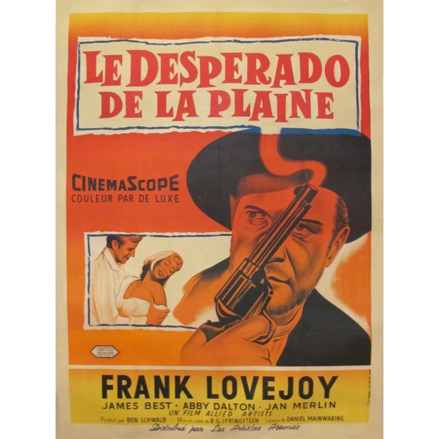 1958 Vintage Movie Poster, Desperado de la plaine For Sale - Image 5 of 5
