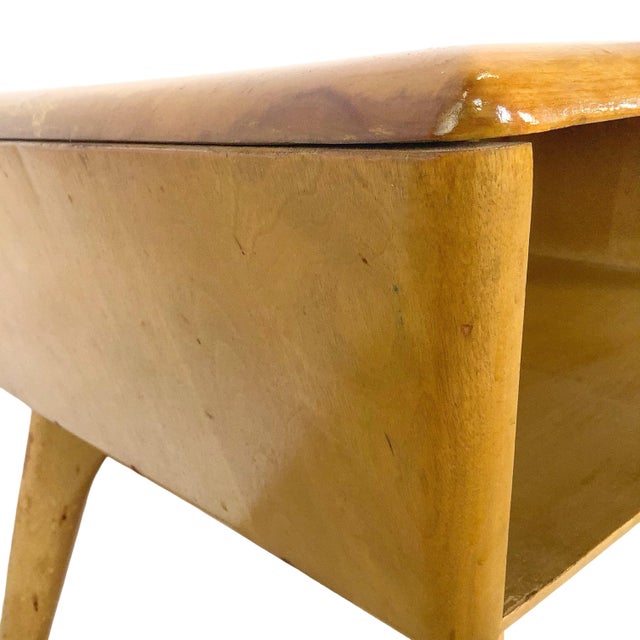 Heywood-Wakefield Solid Birch Encore End Table in Wheat For Sale - Image 16 of 18