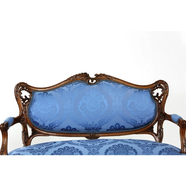 Early 20th Century French Mahogany Framed Seating Two-Piece Set - a Pair For Sale - Image 9 of 13