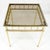 Italian Solid Brass Profile Smoked Square Glass Top Side Lamp Occasional Table For Sale - Image 6 of 12