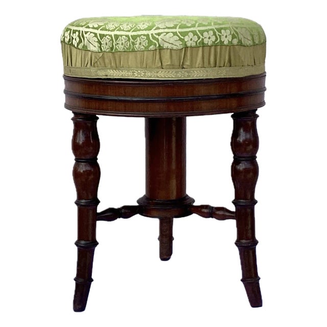 English Regency Adjustable Piano Stool For Sale