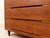 Burnt Umber Five Drawer Mid Century Highboy Sleek For Sale - Image 8 of 12