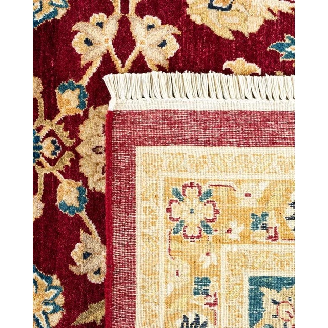2000 - 2009 Mogul, One-of-a-Kind Hand-Knotted Area Rug in Red, 8' 2" x 10' 5" For Sale - Image 5 of 8