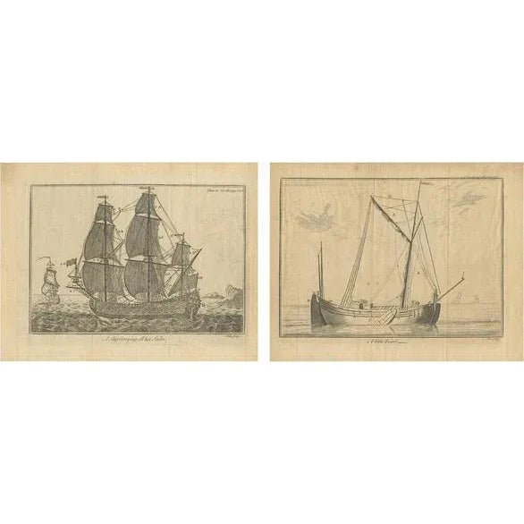 Pluche, Illustrations of Ships/Vessels, 1750, Prints, Set of 2 For Sale - Image 6 of 6