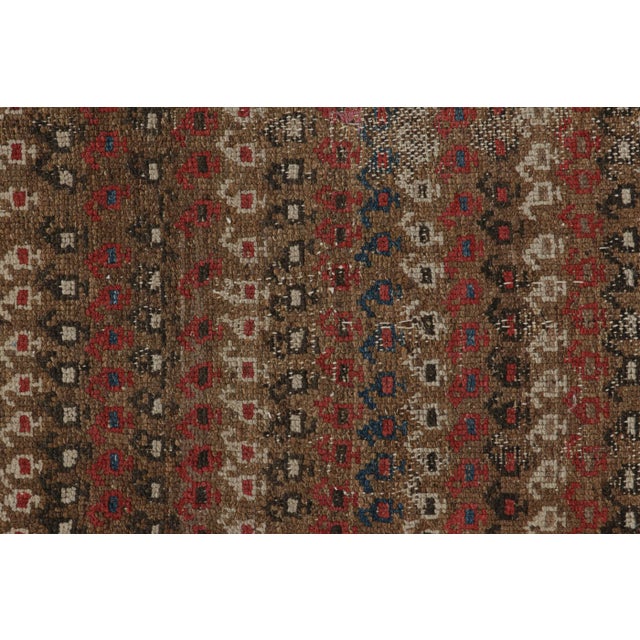 Traditional Antique Persian Rug in Brown With Colorful Geometric Patterns, From Rug & Kilim For Sale - Image 3 of 7