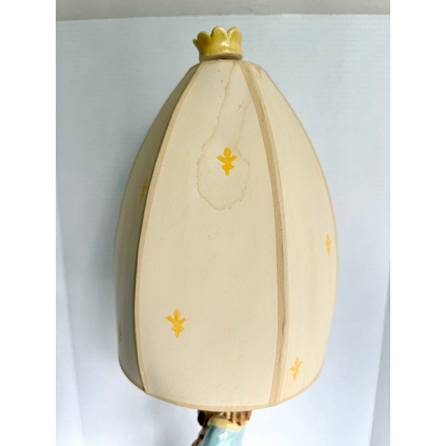 1940's Artist-Signed Storybook Ceramic Girl With Dog Table Lamp For Sale - Image 14 of 15