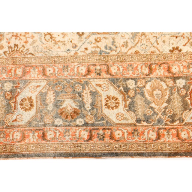Fine Antique Persian Tabriz Botanic Design Handmade Wool Rug For Sale In New York - Image 6 of 8