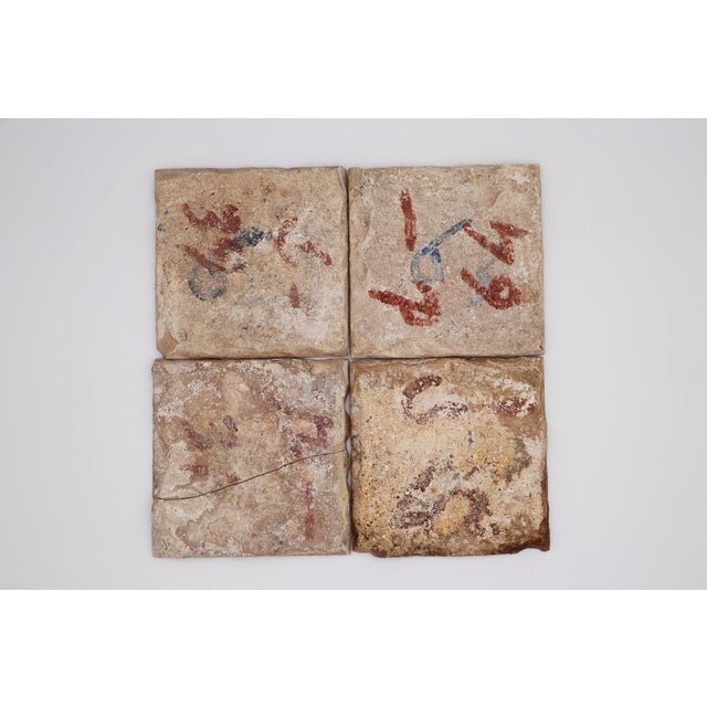 18th Century Gorgeous Set of Four Naturalistic Portuguese Tiles For Sale - Image 9 of 12