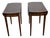 1930s Pair of English Regency Mahogany Banded Satinwood Pembroke Side Tables / End Tables For Sale