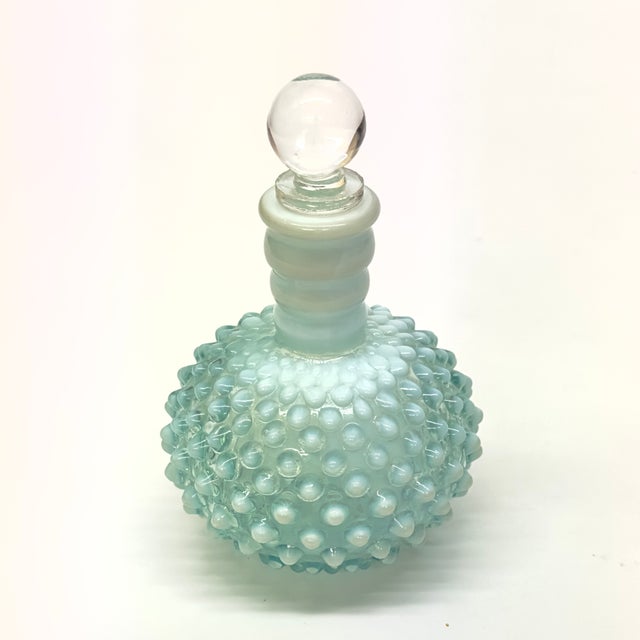 Glass Milky Sky Blue Mixed Glass Vessel Curation - Group of 5 For Sale - Image 7 of 13