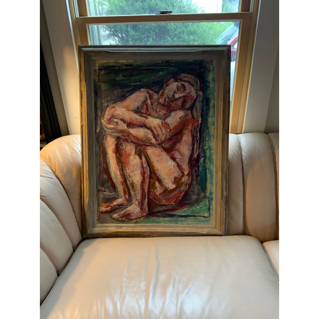 1960s Abstract Nude Painting by Emanuel Romano For Sale In Boston - Image 6 of 12