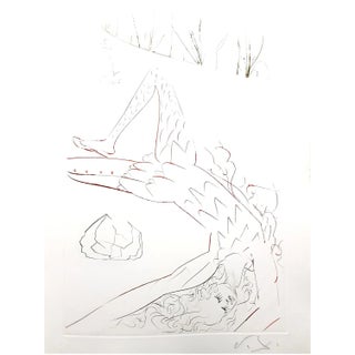 Salvador Dali - Tristan Wounded - Original Etching 1970 For Sale